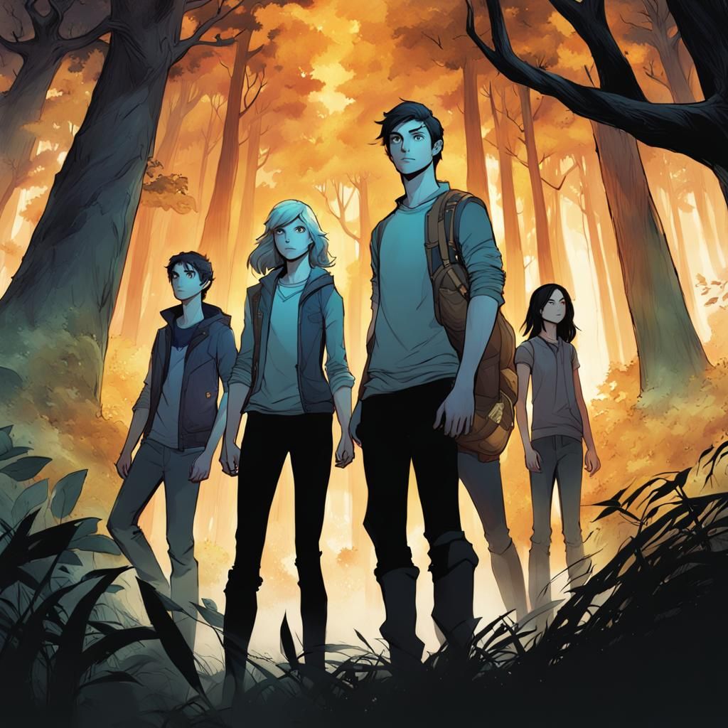 Forest Encounter: Graphic Novel Style Character Art