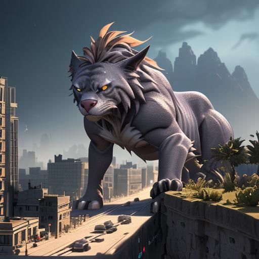 City Dominated by Animals: 3D Game Cinematic