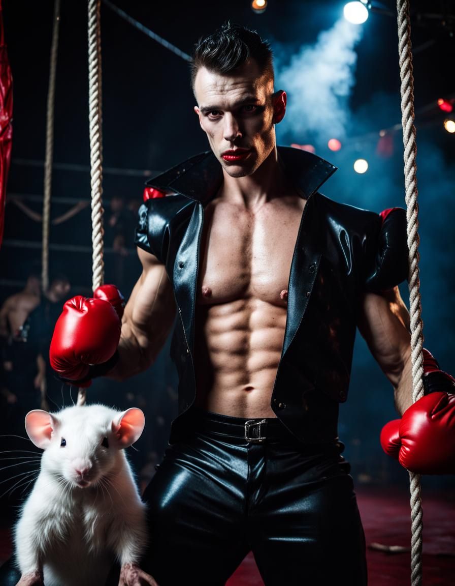Vampire Boxer in Circus with Rat