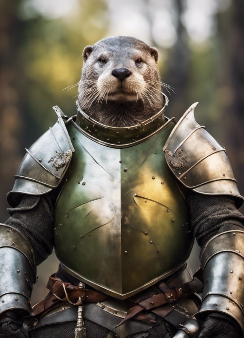 Armored Otter Knight in Castlecore Royalscape
