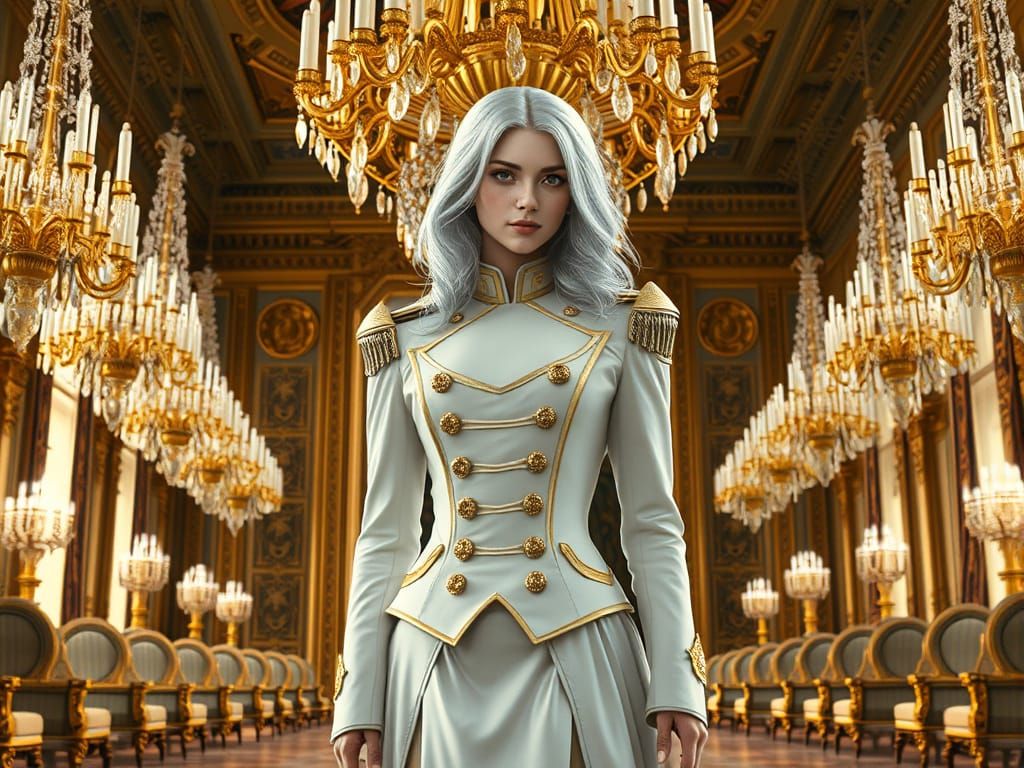 Luxurious High Fantasy Princess in Grand Ballroom