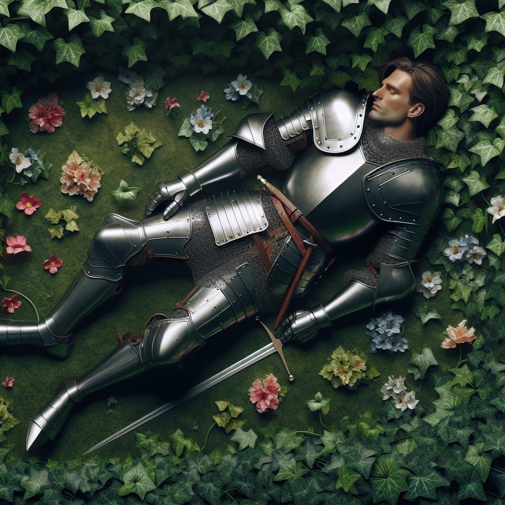 Knight in Verdant Field of Ivy
