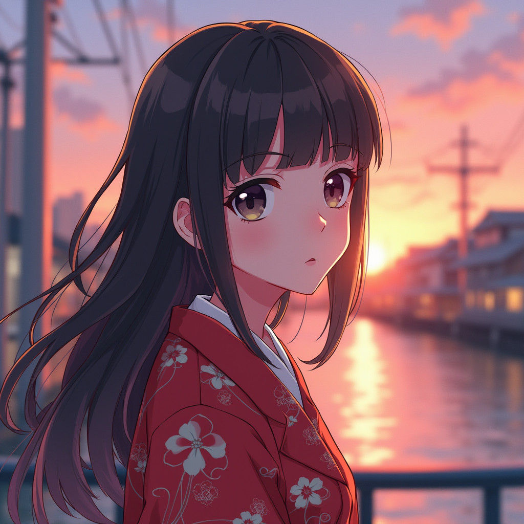 Anime Girl in Japan: Cel-Shaded Manga Scan