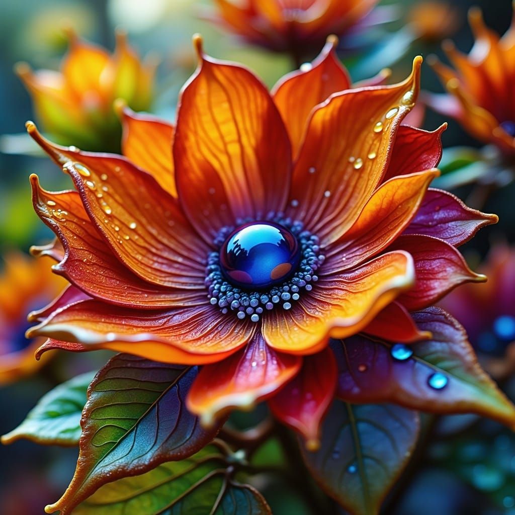 Surreal Botanical Masterpiece in Vibrant, Hyper-Realistic St...
