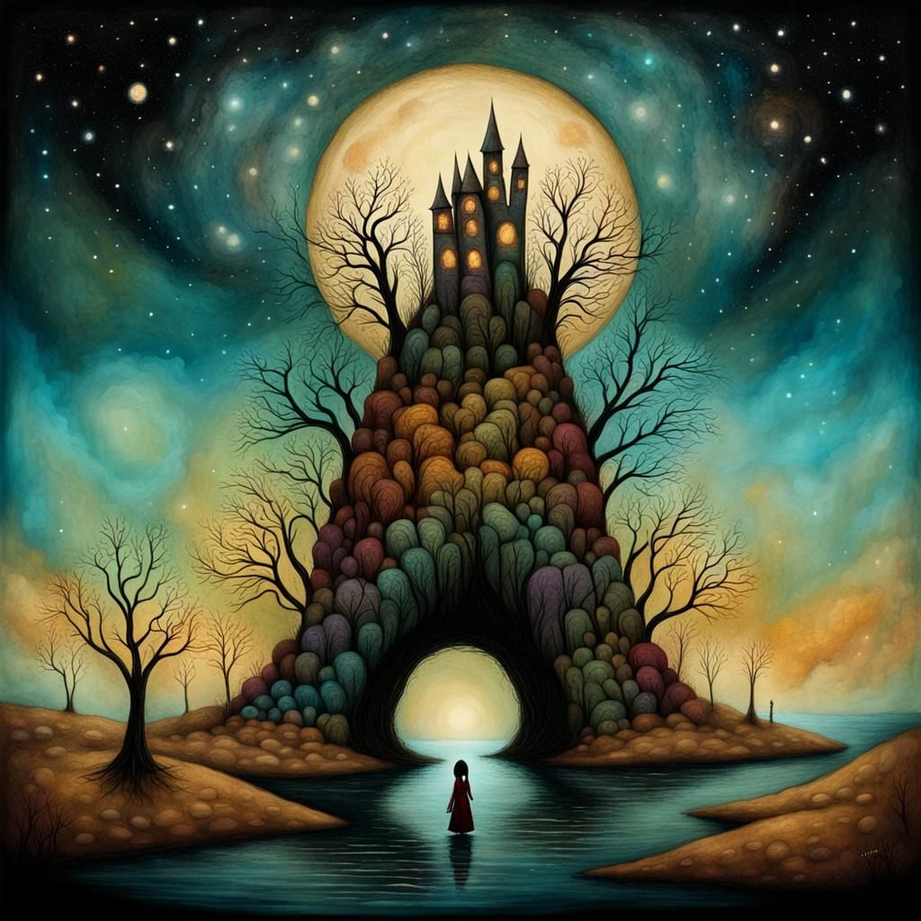 Surreal Landscape on Banks of Broken Worlds