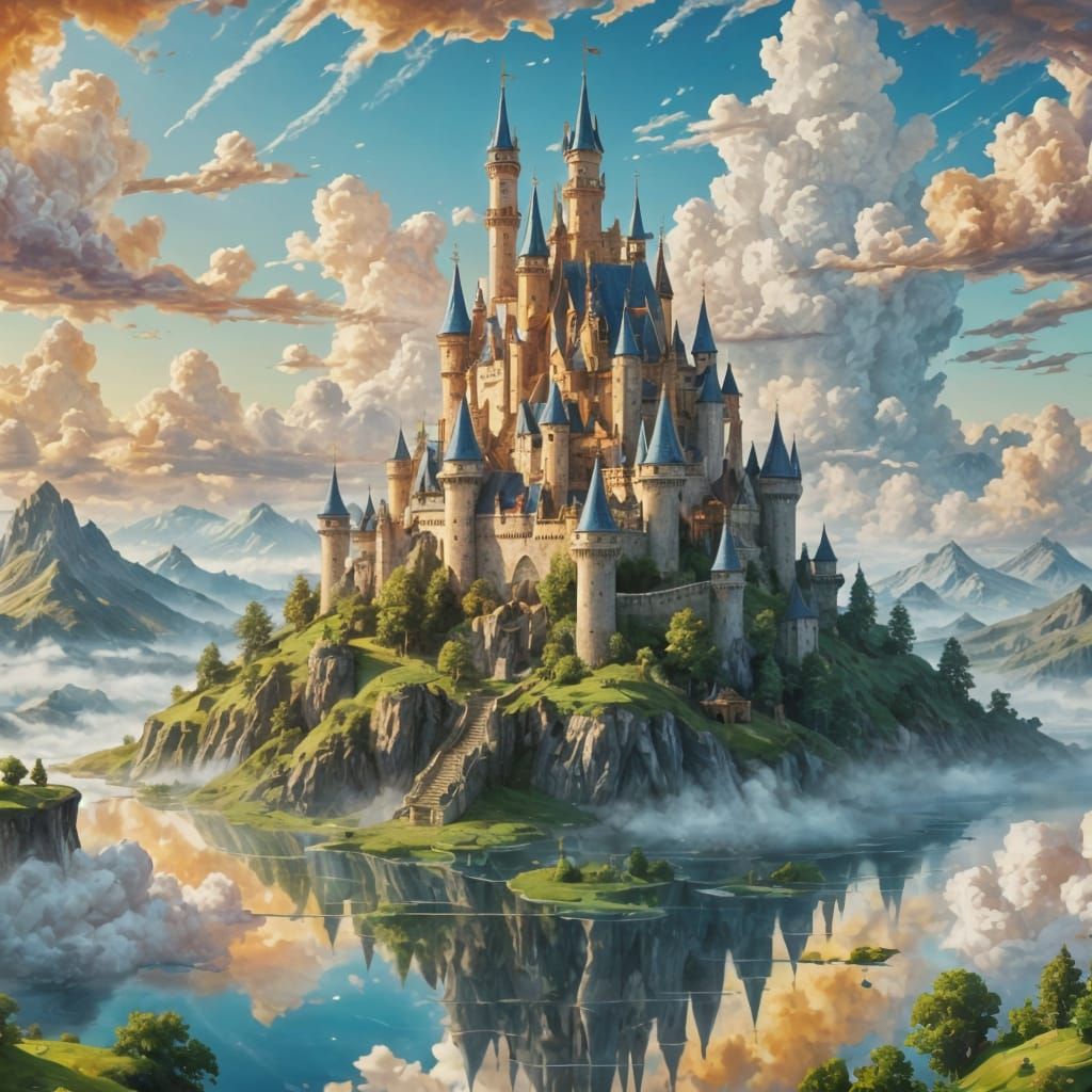 Magical Floating Castle in the Sky