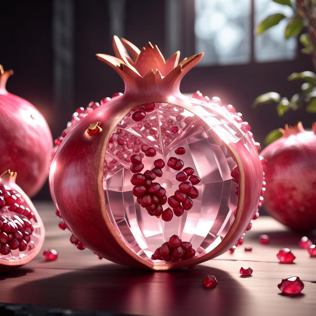 Crystal Pomegranate: 3D Game Cinematic Render