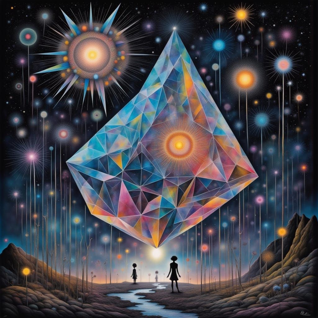 <lora:Pastel Patches:1.0> <lora:Fall Fairies 2:1.0> <lora:Dandelion Fairies:1.0> <lora:Dusk 4 b:1.0> A colossal, iridesc...