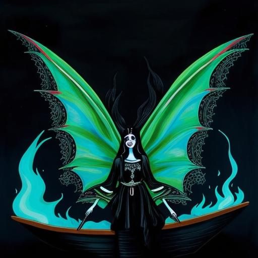 Charon Ferries a Soul to the Underworld