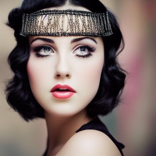 Elegant Flapper Portrait in Vintage Style