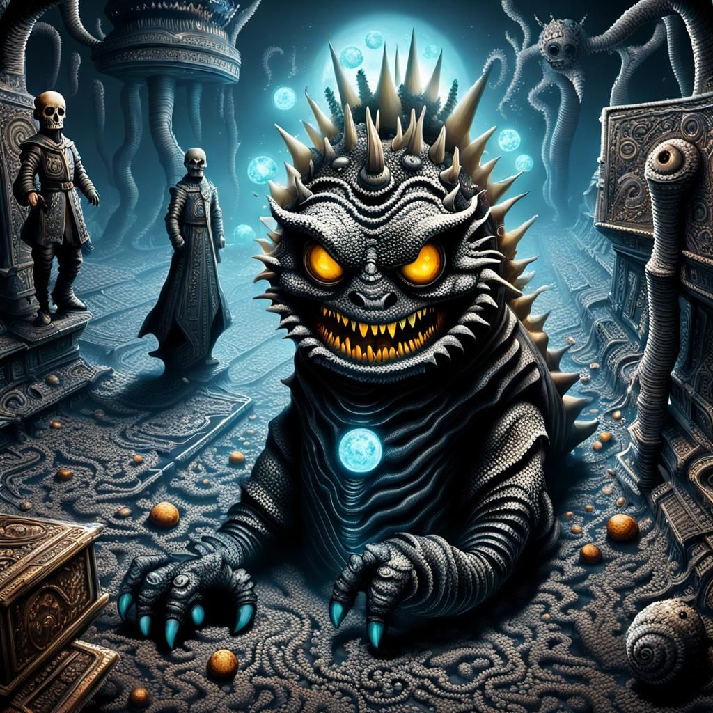 Sandworm God Emperor in Desert Palace