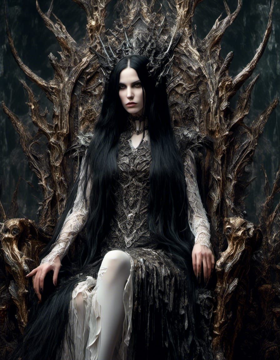 Goddess Hel on the Throne of Helheim