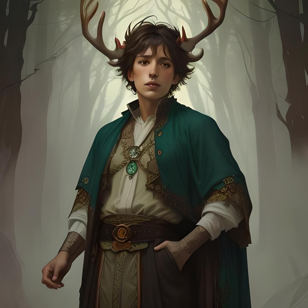 Sorrow in the Woods: Art Nouveau Concept