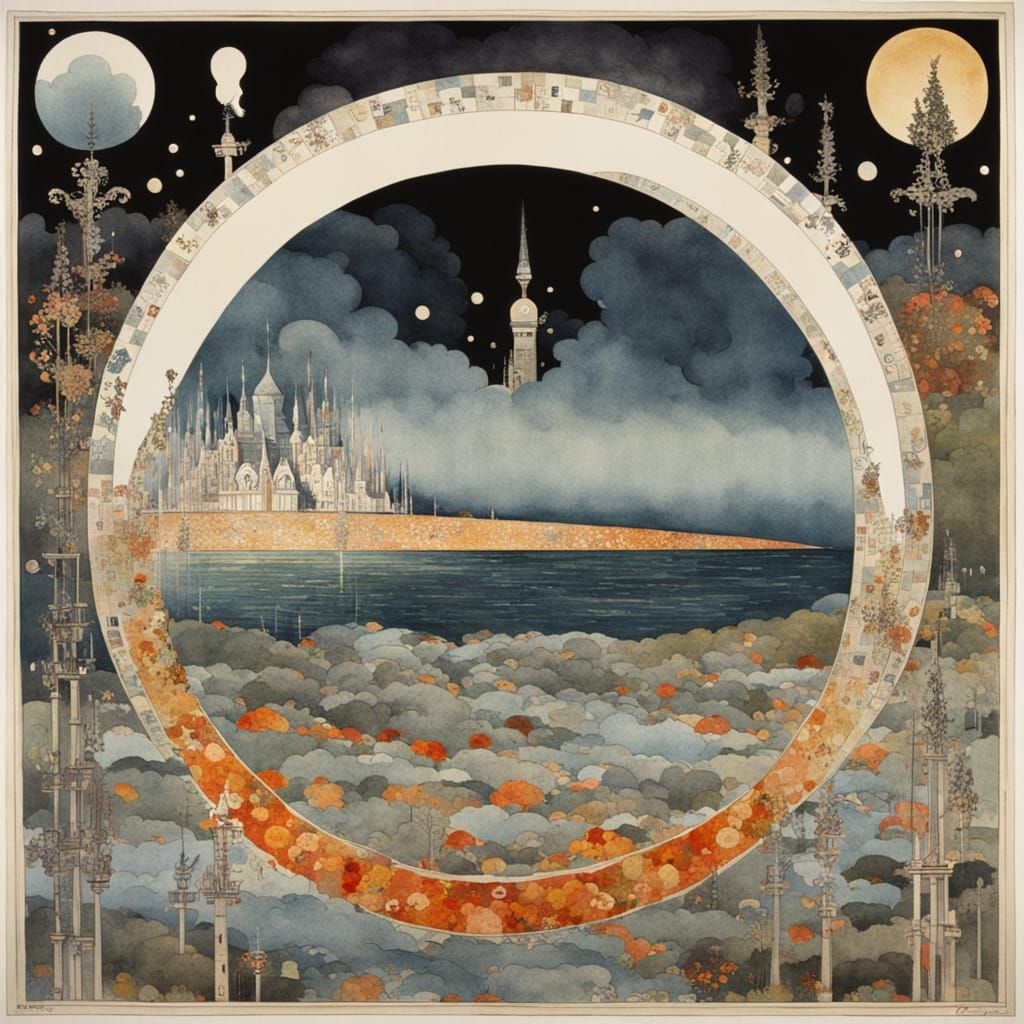 Mythical Autumn King in Stormy Equinox