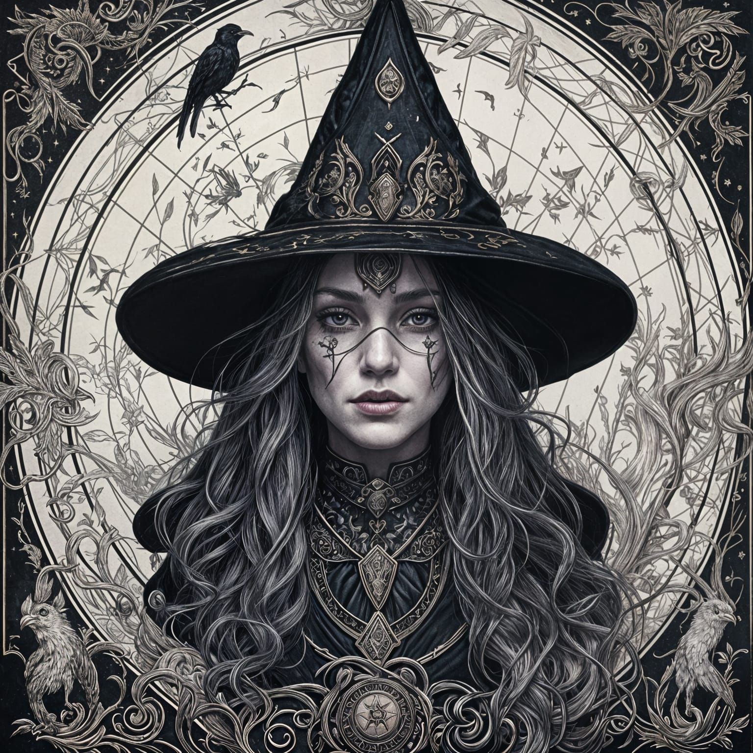 Witch Playing Card Design: Young Enchantress to Old Crone
