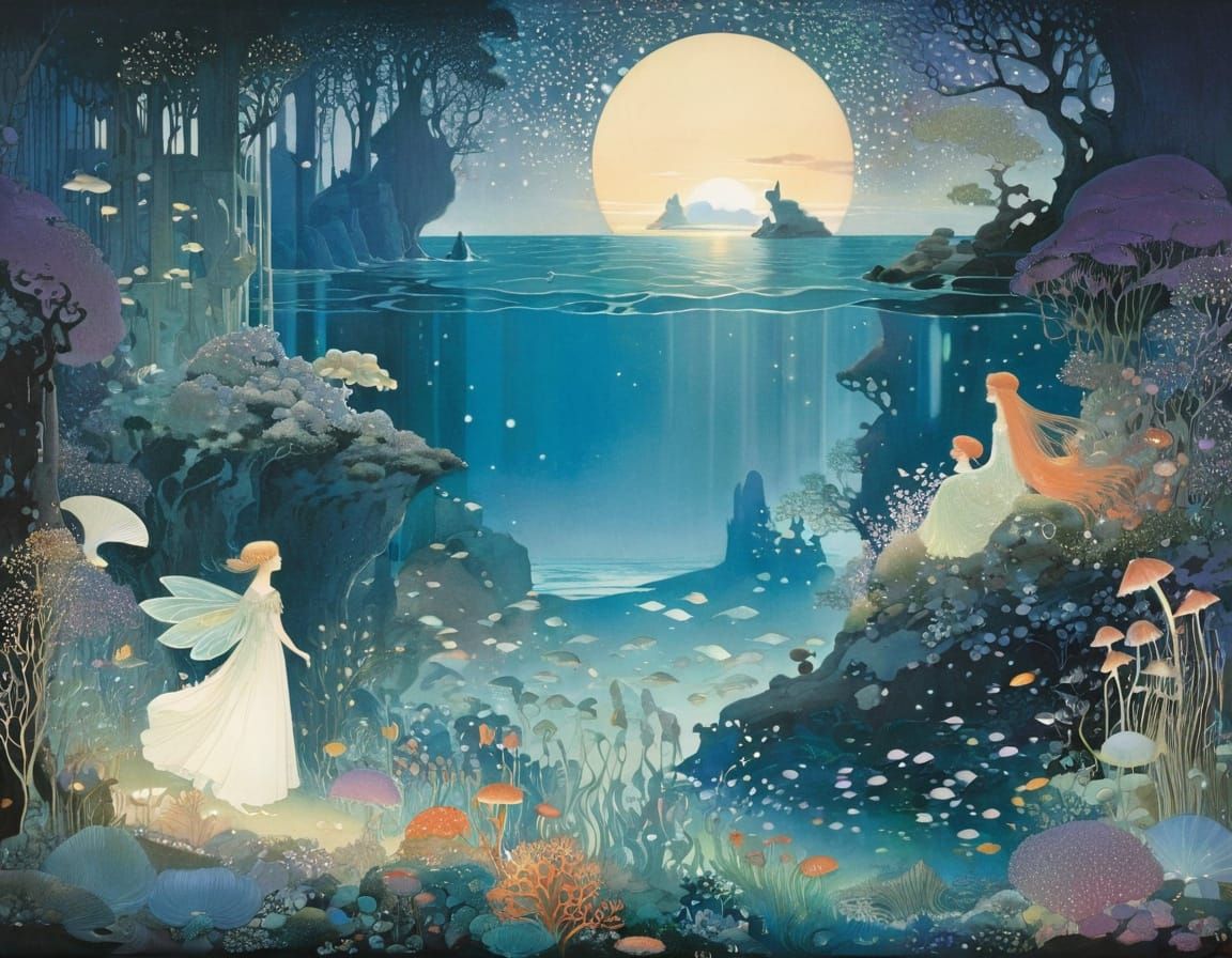 Enchanting Underwater Fairy Tale Landscape