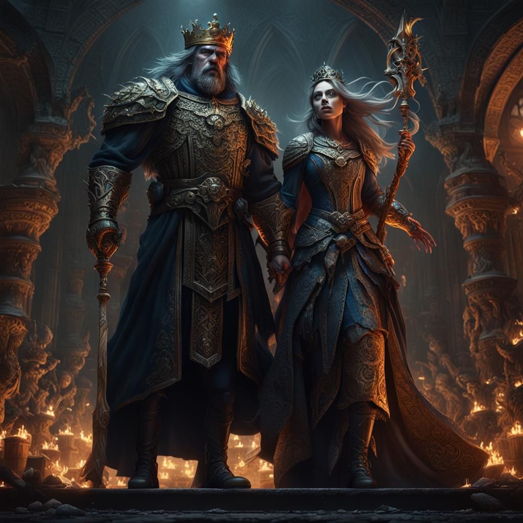 Dark Fantasy King and Queen Couple in Unreal Engine