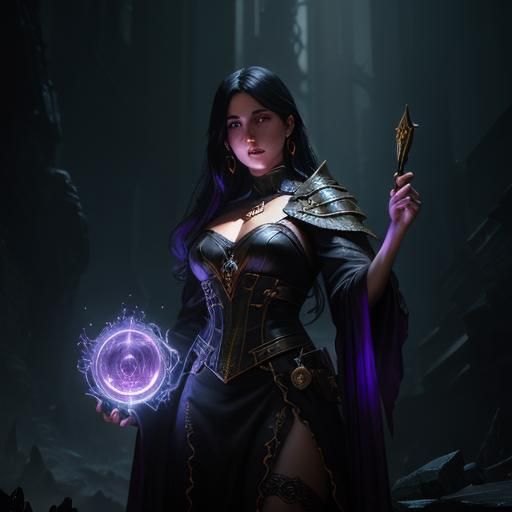 Sorceress, a masterpiece, 8k resolution, dark fantasy concep...