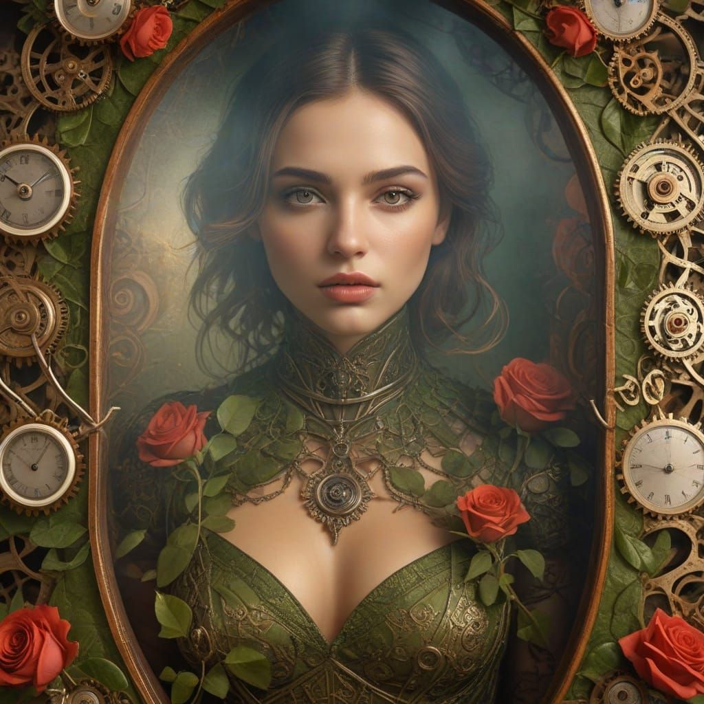 Enigmatic Woman Unveils Secrets in a Gothic Romantic Setting