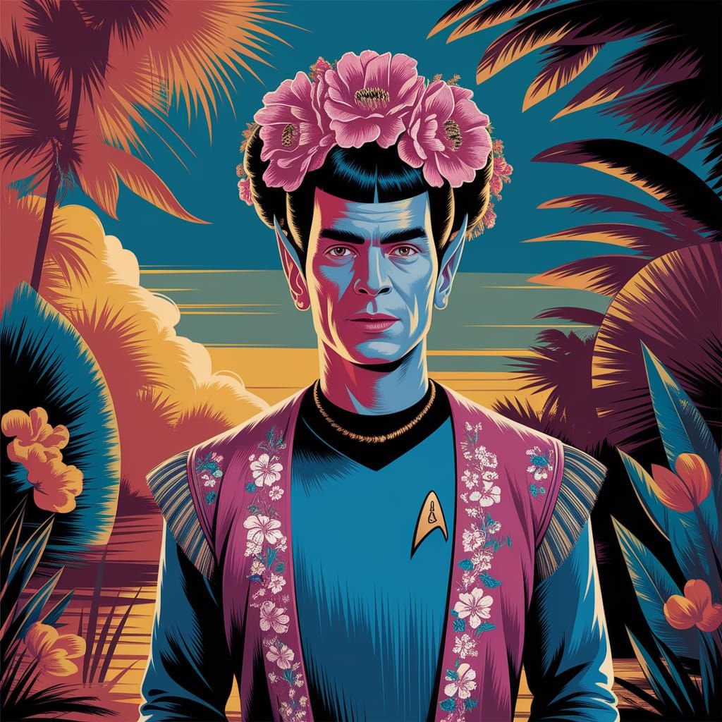 Spock as Frida Kahlo's Visionary Alien