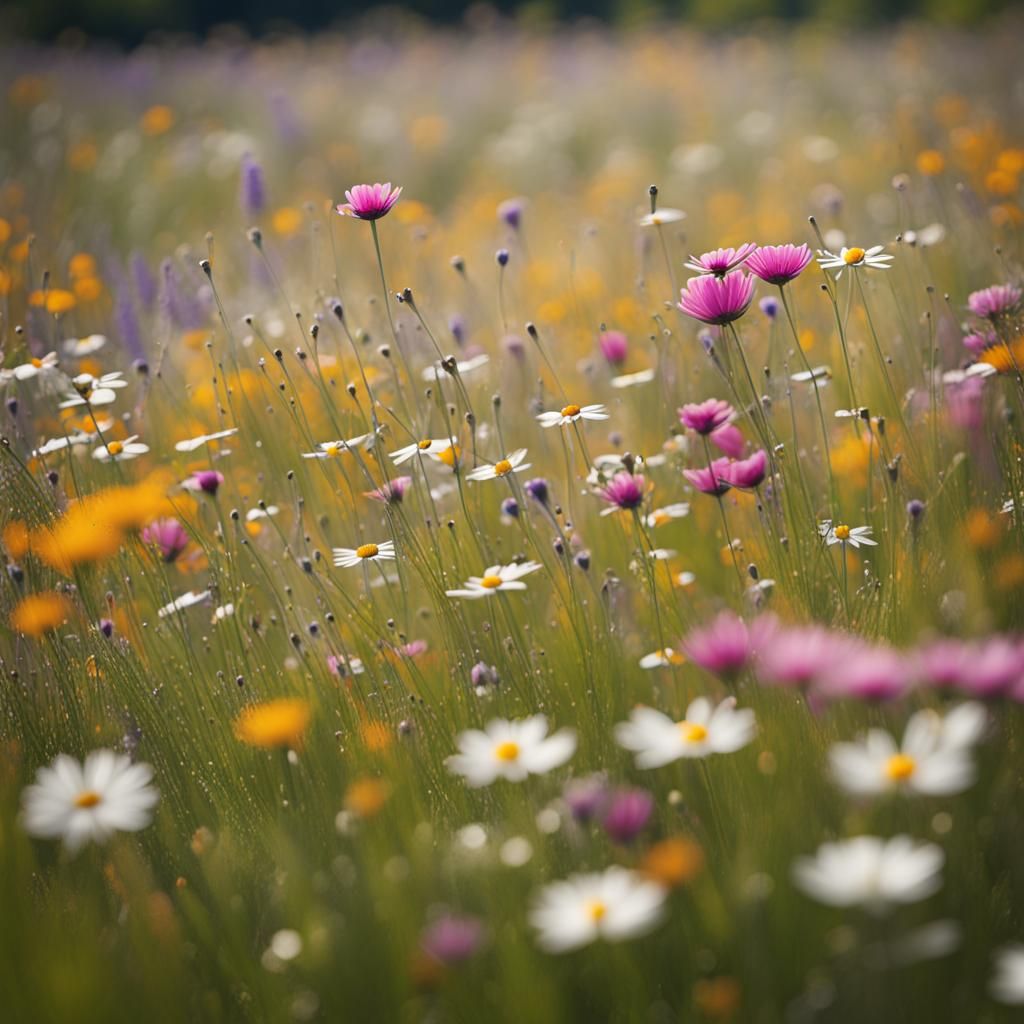 Picturesque Flower Meadow in Bloom