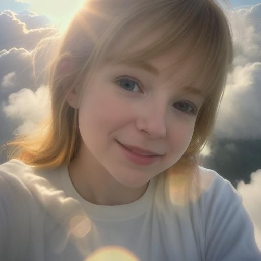 Person Bathed in Divine Sunshine