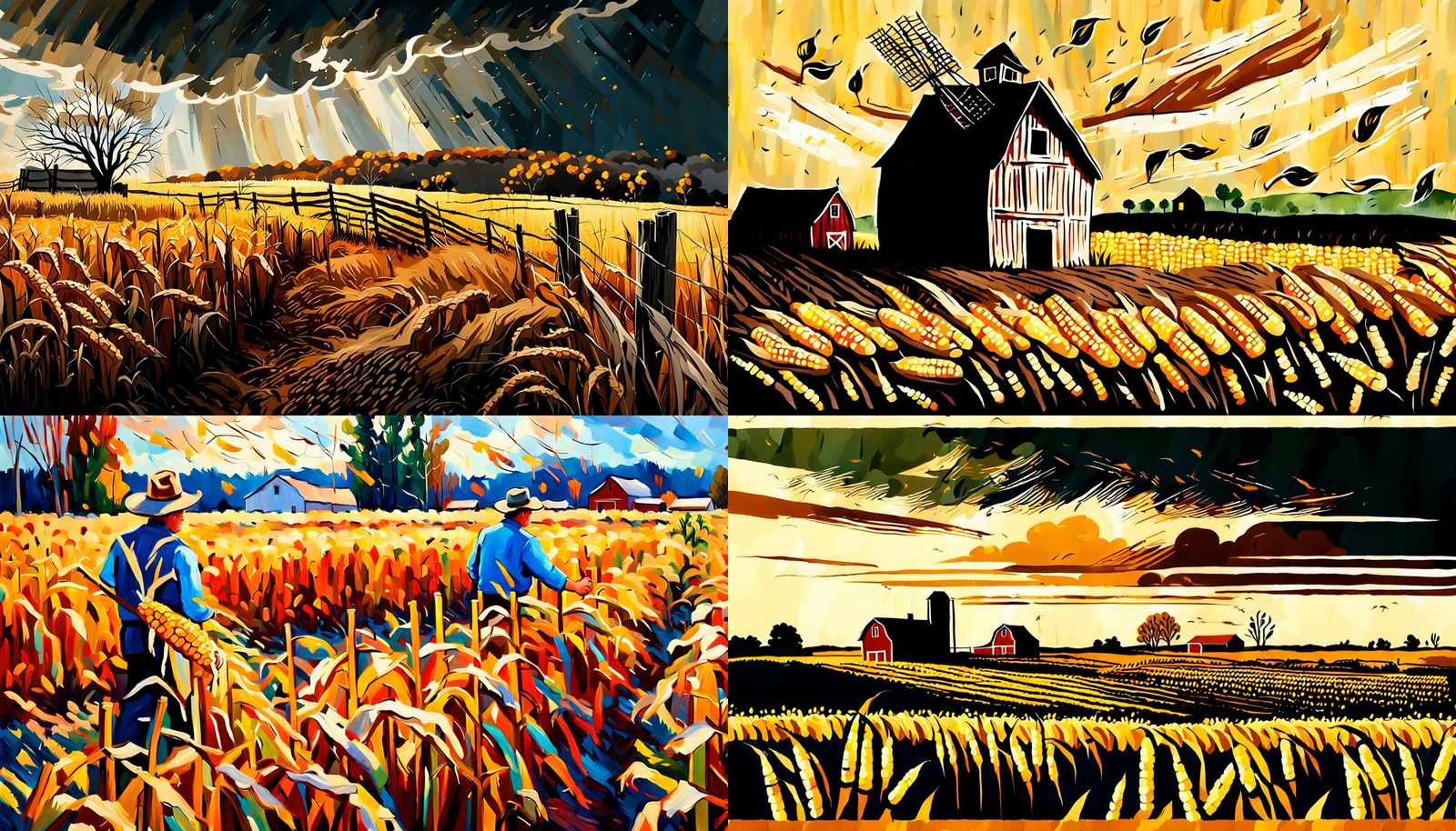 Wind Whips Cornfield, Spoiling Harvest