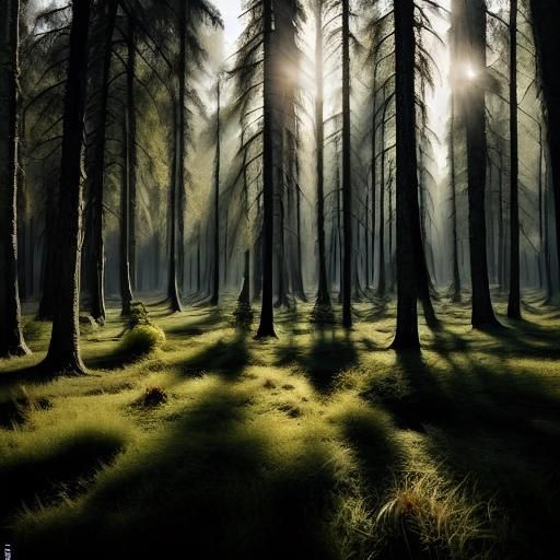 Elven King and Queen in a Mystical Forest