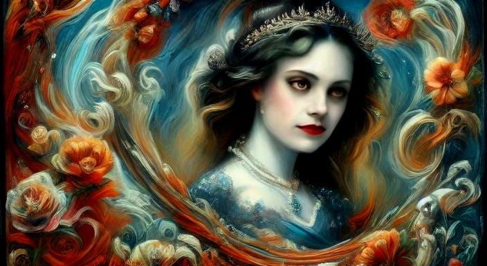 Annabel Lee Vampire in a Chalk Fantasy