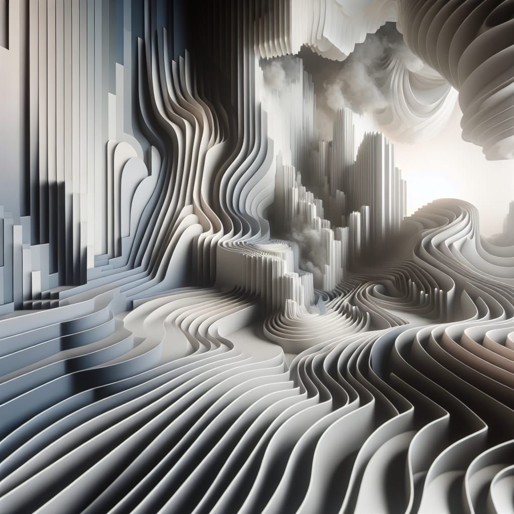 Surreal Dreamscape with Shifting Perspectives