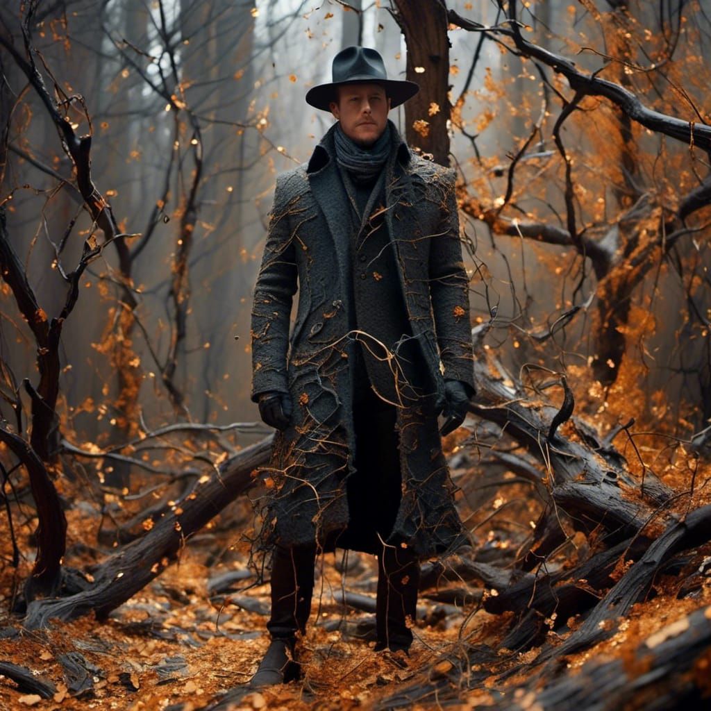 Spooky Crocheted Forest with Confetti