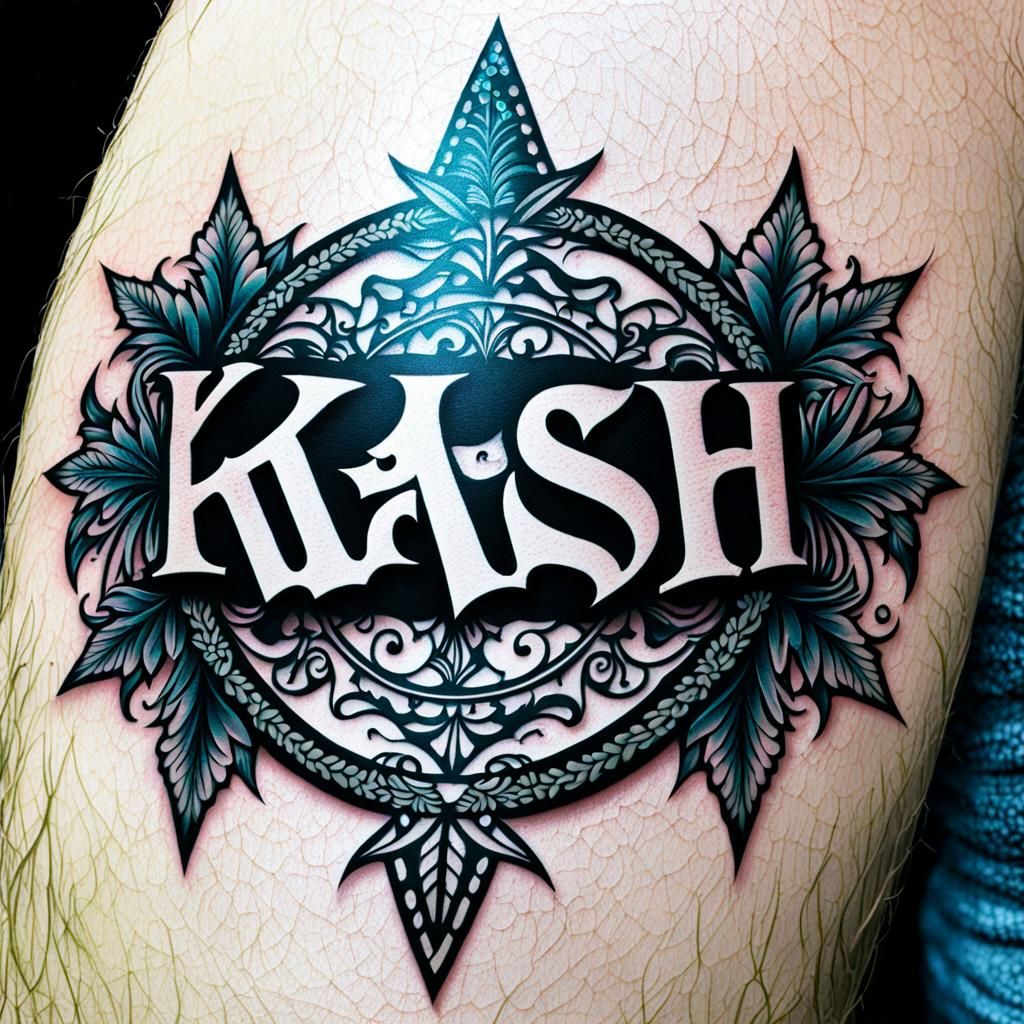 Horror Tattoo Design of the Word Kash
