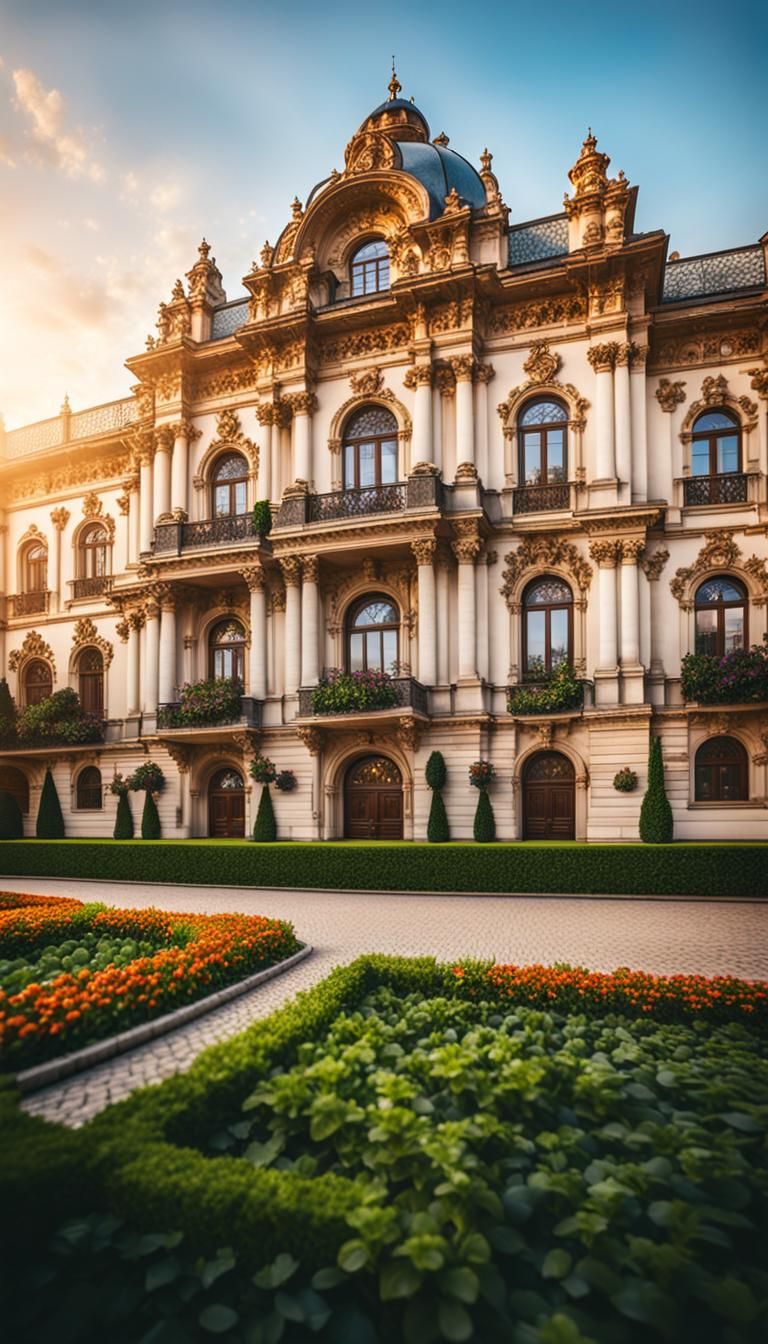 Baroque Architecture with Volumetric Lighting