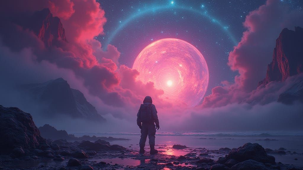 Galactic Dance: A Futuristic Cosmic Vision