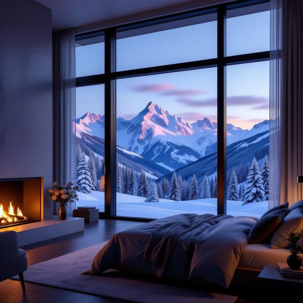 Mountains at Dusk: A Cinematic Masterpiece