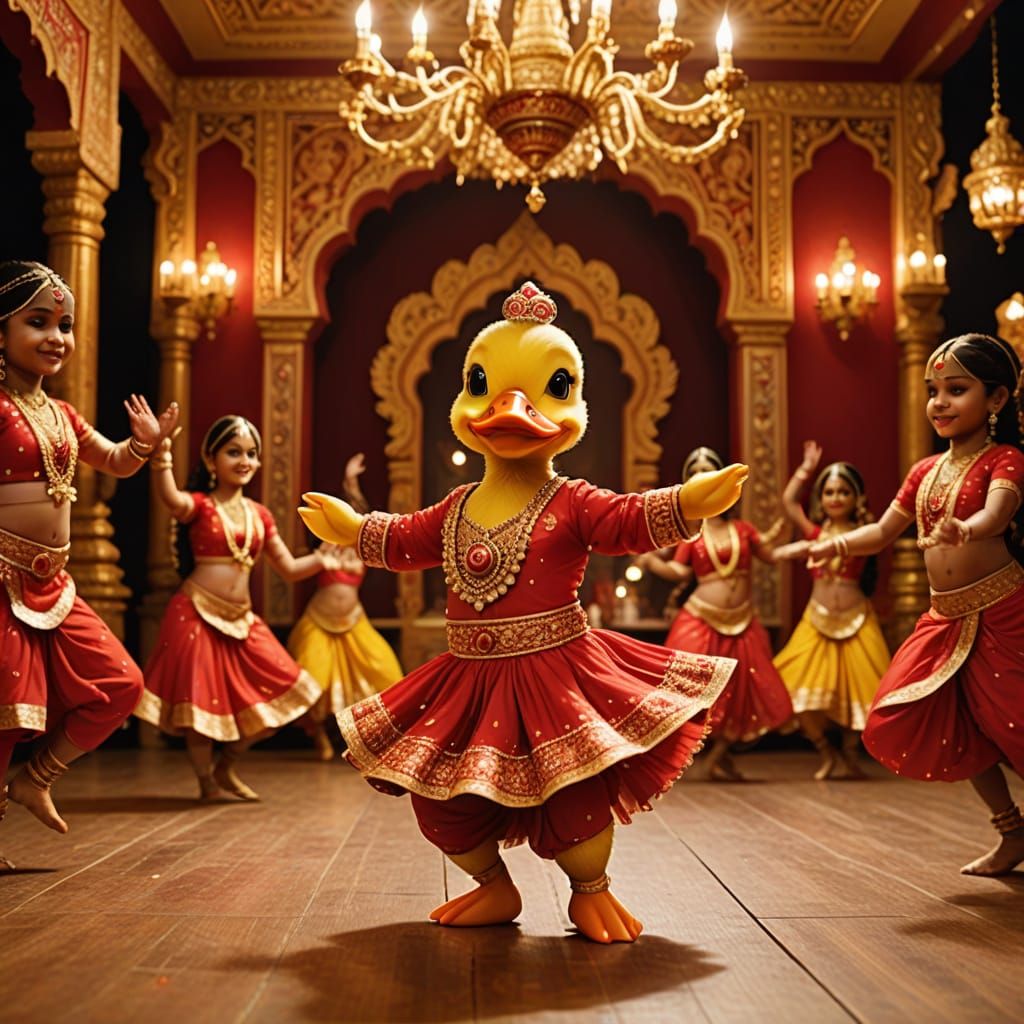 Bollywood Duckling in Festive Celebration