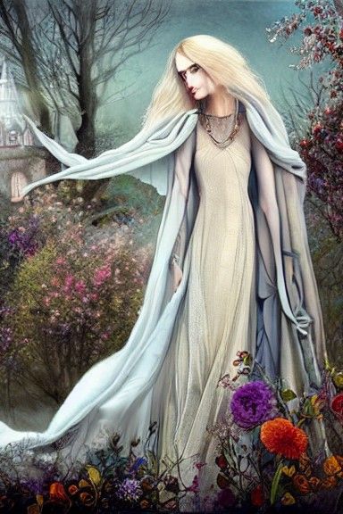 Androgynous Gothic Groom in Winter Hues