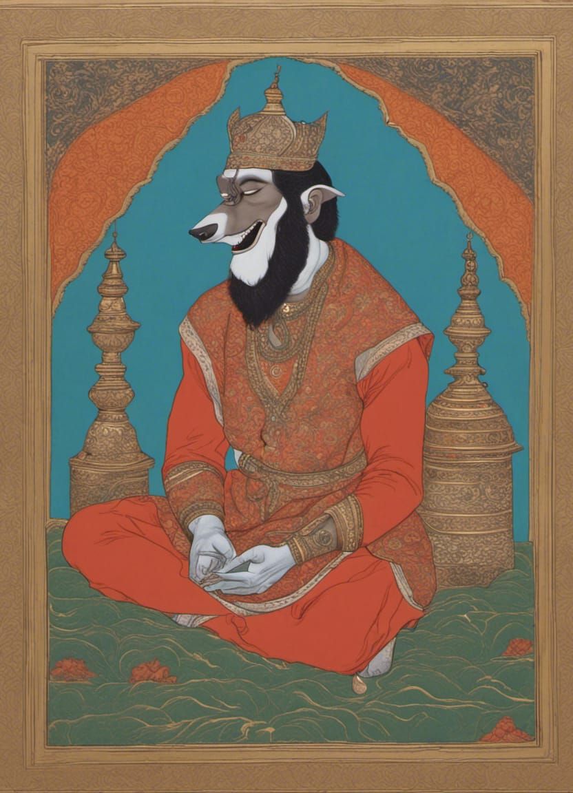 Werewolf in Prayer: A Rajput Painting