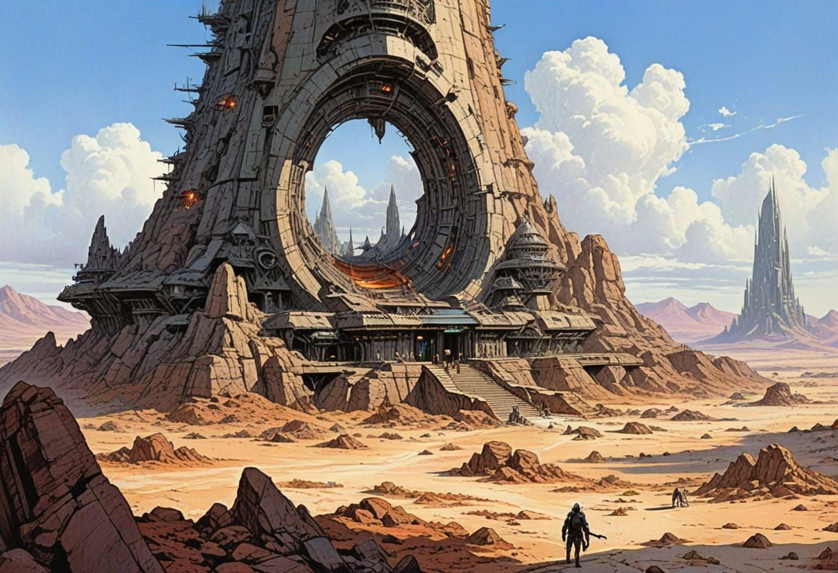 Alien Tower in a Cosmic Gateway