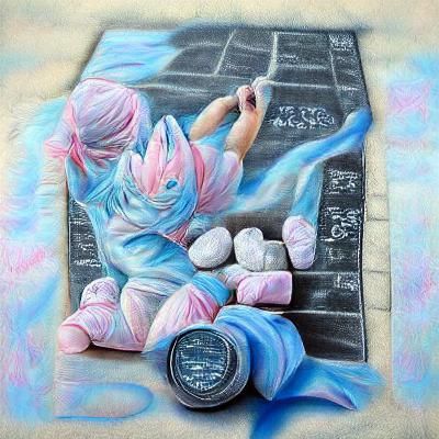 Sylveon in Pastel Chalk Art