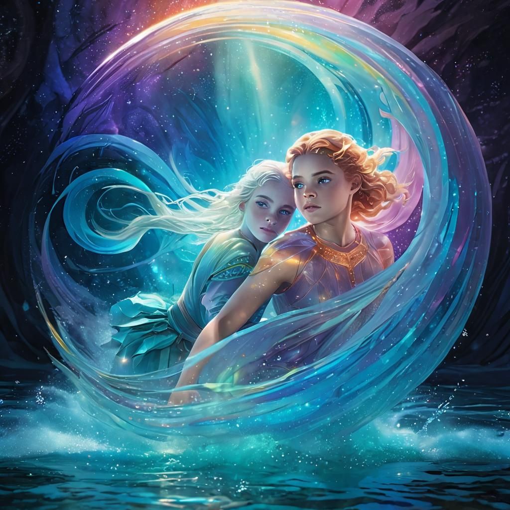 Fantasy Siblings in Prismatic, Edge-Lit Adventure