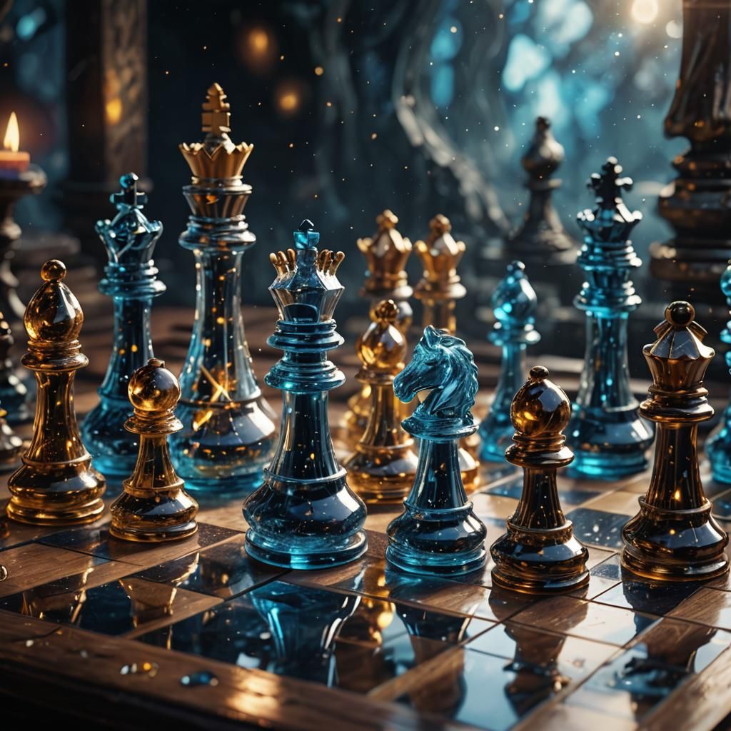 Magic Crystal Chess Game in Deep Color