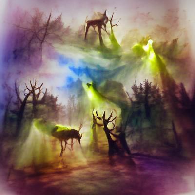 Eerie Haunted Forest at Twilight