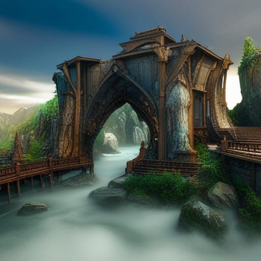 Fantastical Matte Painting with Deep Color and Intricate Det...