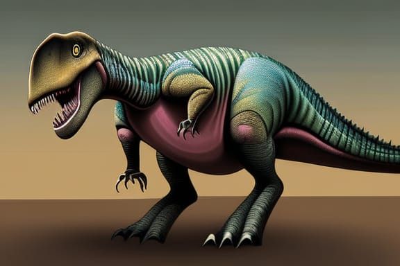 Dinosaurs in Prehistoric Digital Illustration