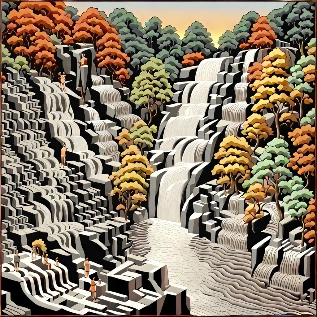 Psychedelic 3D Op-Art Illustration