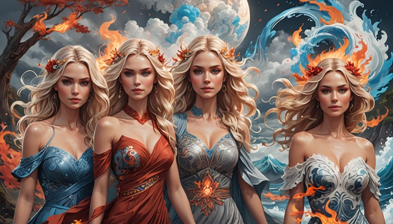 Elemental Women: Earth, Wind, Fire, and Water
