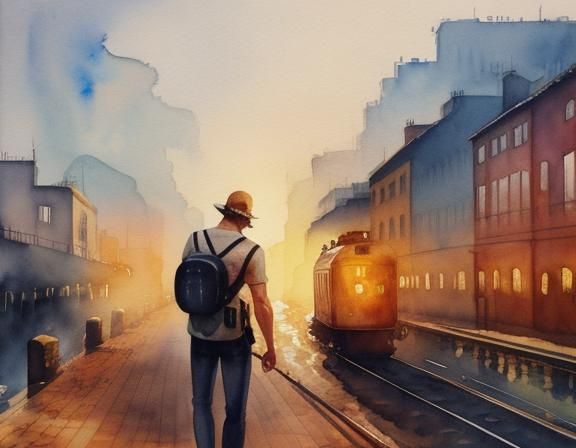 Delicate Watercolor Painting Generated by AI