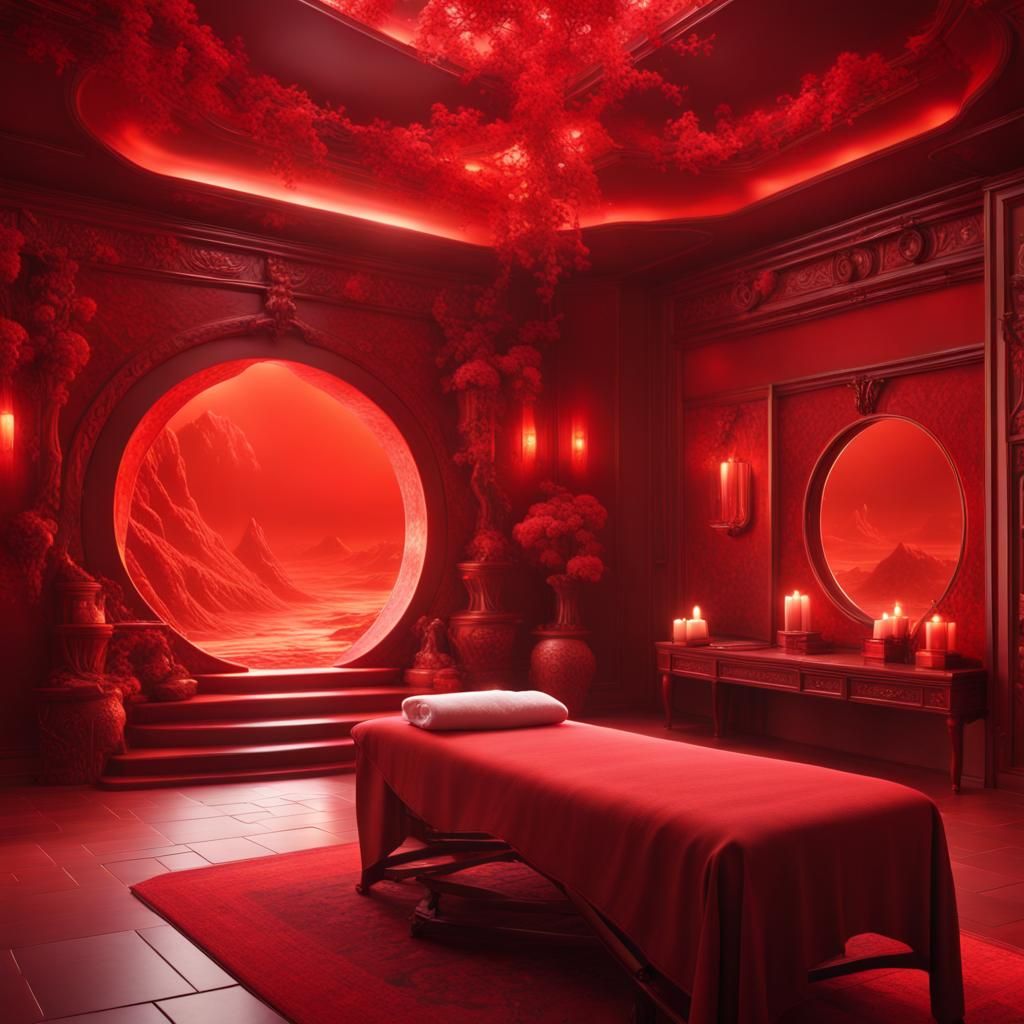 Relaxing Full Body Massage in Matte Painting Style