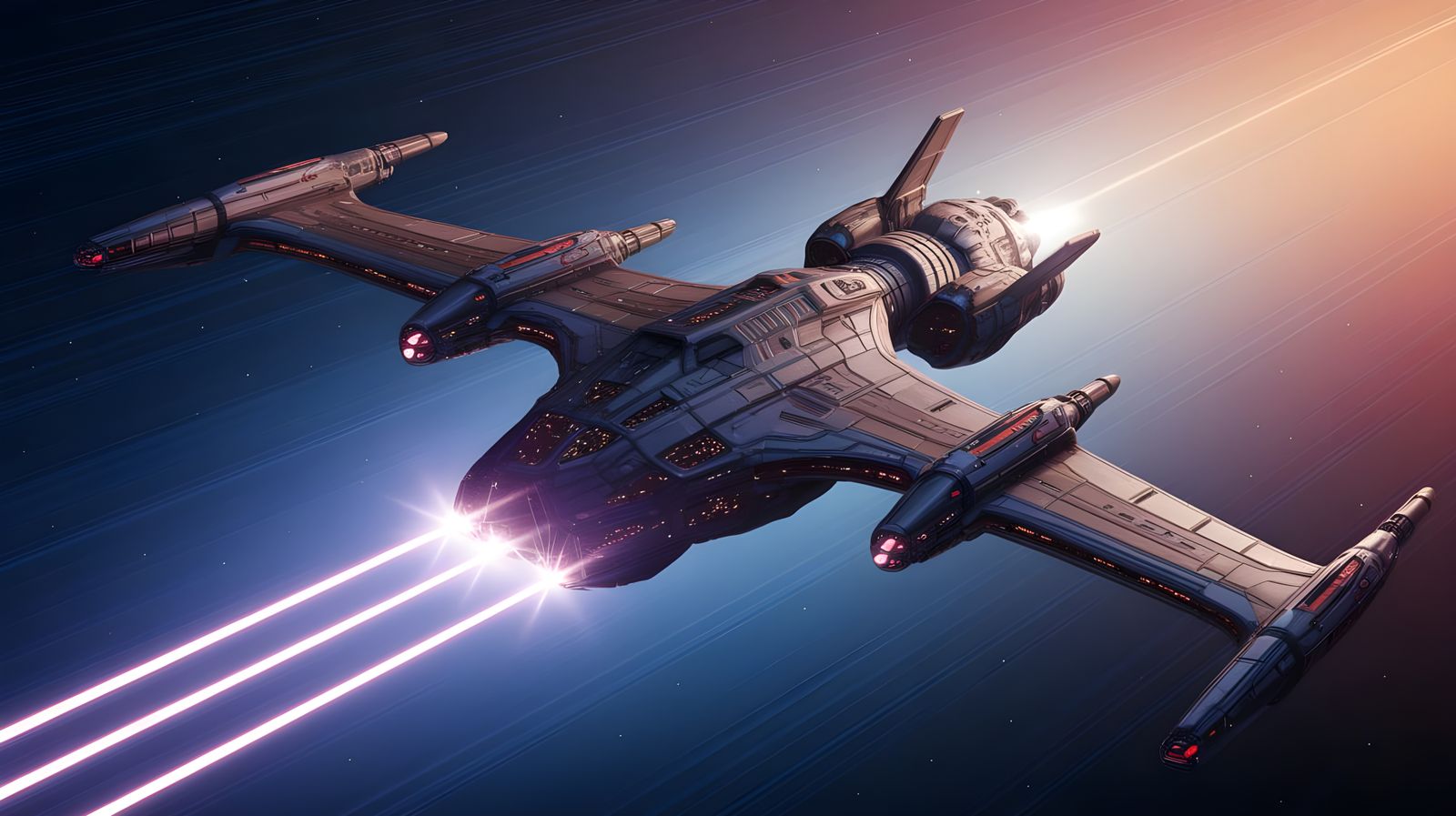 Galactic Bird-Like Spaceship in Celestial Flight